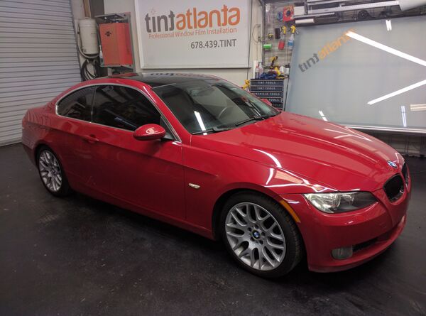 BMW 335i Coupe professional window tint installation Gainesville metro